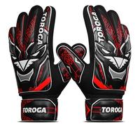GRIPKNOX Boys Goalkeeper Gloves (Red, 4)