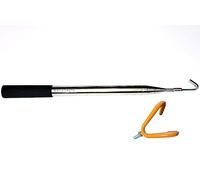 Gripley's Grip Stick Disc Golf Retriever + Extends up to 16ft (Telescopic Pole) - Silver Aluminum Disc Golf Accessory