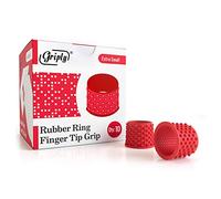 Griply Rubber Finger Tips | Hand Grips | Rubber Tip Finger Protector | Finger Pads (Extra Small)