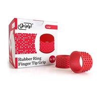 Griply Rubber Finger Tips | Hand Grips | Rubber Tip Finger Protector | Finger Pads (Large)