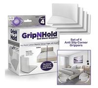 Grip N Hold Bed Sheet Holders, Discrete, Heavy Duty, 360 Degree Holders for Corners, Non Slip Corner Grippers, Keep Sheets Firm & Tight, 1 Pack