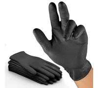 Grippaz Gloves Pack of 50, Nitrile Gloves Working Extremely Robust Non - Slip Ideal for Workshops Mechanics Industry Rubber Long-Lasting Ambidextrous Gloves Disposable Gloves (Medium)