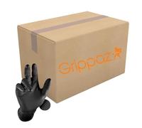Grippaz Nitrile gloves Buk Box of 500, latex free, working gloves, extremely robust and tear-resistant, Black, XL