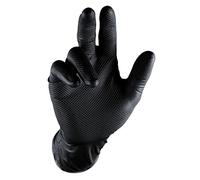 Grippaz QGR-B-XL Work Gloves, Black, XL, Pack of 50