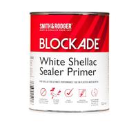 Gripper Cloth Smith & Rodger Blockade White Shellac Sealer Primer, 1 Litre, Fast Drying, Matt Finish, Blocks Stains and Odours