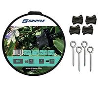 Gripple Garden Starter Kit Easy Way To Trellis & Support Plants 30 Metre Nylon Wire, 4 x Vine Eyes & 4 x Gripple Tensioners