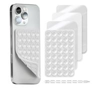 GRIPPYBUG 2 Pack Silicone Suction Cup Phone Case Mount Double Sided, Sticky Grip Holder for Cellphone, Hands-Free Phone Accessories Strong Grip Holder for Selfie and Video (Transparent)