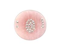 Grips by CRYSTALFY Rhinestone Embellished Crystal Phone Grip Holder & Expanding Kickstand- Natural Gemstone Swappable Top Accessory for iPhone, Kindle & Mobile Devices (Rose Quartz, Adhesive)