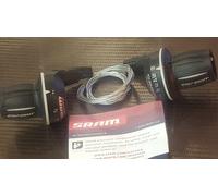 Gripshift MRX Comp (PAIR) 6 Speed Twist Grip Shifters Gear Levers 3x6s + Cables