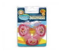 Griptight 3 Orthodontic Soothers BLUE with Rocket 6 Months+