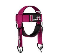 GripUp Neck Harness Weight Lifting Head harness Strap with D-Hook Adjustable Steel Chain Neck Builder Exercise Boxing Training Strengthener Resistance Gym Workout Injury Recovery (Pink, One Size)
