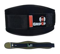 GripUp Powerlifting Belt Auto-Lock 6.5” Padded Back Support Ideal for Men & Women in Gym Fitness Bodybuilding Powerlifting Weightlifting Deadlifts & Squats Professional Exercise Equipment (Black, XL)
