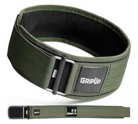 GripUp Weight lifting Belt AUTO LOCK 4” Premium Gym Belt Adjustable Buckle Olympic Cross Training Back Support Men & Women Fitness Powerlifting Bodybuilding Weightlifting Deadlift (Green, M)
