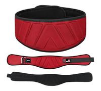 GripUp Weight lifting Gym Belt Curved Padded Back Lumbar Support Neoprene Belt for Fitness Exercise Bodybuilding Powerlifting Workouts Deadlifts Squats & Weightlifting Men Women (Red, M)