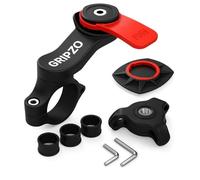 GRIPZO Quad & Lock Bike Phone Mount for 4.7''-7.4'' Smartphones | 360° Rotating Handlebar Holder with Shock Absorber & Quick Release | Universal Motorcycle & Bicycle Mobile Holder