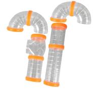 GRIRIW 1 Set DIY Hamster Cage Tunnel Set External Tubes for Guinea Pigs Squirrels Hedgehogs Easy to Install Interactive for Small for Visible Playtime