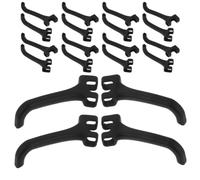 GRIRIW 10 Pairs Smart Glasses Silicone Sound Tube Ear Speaker Adapter in Black with Comfortable Fit and Leak Prevention for Commutes and Crowded Public Spaces