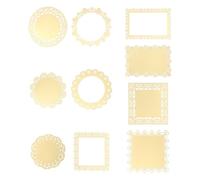 GRIRIW 10 Pcs Gold Hot Stamping Hollow-Out Lace Paper for Scrapbooking and Hand Account Decoration Vintage Style Embellishments Crafting Material for Diaries Planners and DIY Projects