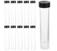 GRIRIW 10 Pcs Reusable Storage Tubes 10ml with Lids Sturdy Plastic Tubes for Small Items and Craft Organization