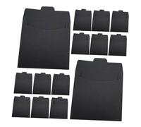 GRIRIW 100pcs Black Kraft Paper CD Envelopes Minimalist Sleek Design Portable Lightweight CD Sleeves for Dvd Storage and Packaging Cardboard File Holder