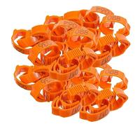 GRIRIW 100pcs Chicken Leg Bands Poultry Foot Rings Bright Engraved Numbers Easy Install/remove Comfortable for Birds
