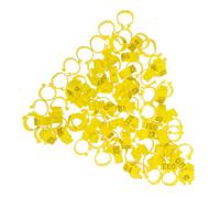GRIRIW 100pcs Pigeon Leg Bands Pigeon Identify Rings Easy to Put and Take off Reduce Possibility of Loss Abs Material and Canaries Bird Supplies