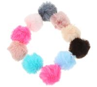 GRIRIW 10PCS Assorted Color Fluffy Cat Balls Craft Poms for Kittens and Cats Lightweight Interactive Balls for Exercise and Play for Crafts and Decorations Random Color