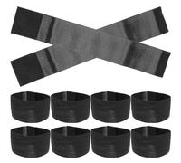 GRIRIW 10pcs Black Elastic Mourning Armband for Funeral Memory with Hook and Loop Closure, 5x30cm Police and Soccer Tribute Band for Death Ceremony and Memorial Events