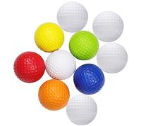 GRIRIW 10Pcs Colorful Golf Training Balls Sturdy Wear-resistant Blank Practice Balls Compact Outdoor Golfing Accessories for Boys and Girls and Adults Random Color