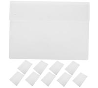 GRIRIW 10pcs Document Bag for Office File Folders Plastic Envelope Folder Dossier Rangement Documents for School White Pp