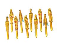 GRIRIW 10pcs Egyptian Ballpoint Pens Set for Students, Creative Funny Writing Pens with Smooth Ink, School Stationery Bulk Pack for Office and Study Use Random Style