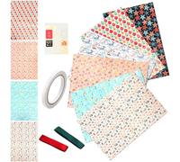 GRIRIW 10pcs Floral Wrapping Paper Set with Cartoon Animal Patterns, Copperplate Paper for Birthday, Valentine’s Day, Bouquet and Book Cover Packaging