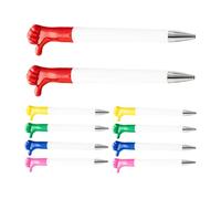 GRIRIW 10pcs Hand Gesture Ballpoint Pens Cartoon Decorative Ink Ballpoint Pen with Inspirational Quotes Comfortable Grip Assorted Color Unique Style for Colleagues and Students