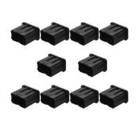 GRIRIW 10pcs Hockey Stick Guard Lacrosse End Cap Cover Tpr Black Elastic End Plug for Hockey Equipment and Lacrosse Stick, Athletes, Competitive Play and Intense Training