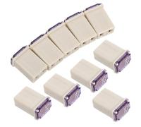 GRIRIW 10pcs Micro Square Automotive Fuse Kit Mini Low Profile Car Parts for High Sensitivity Circuit Protection Heat Resistant Plastic Space-saving Design for Vehicles and Trucks