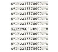 GRIRIW 10pcs Plastic Commodity Price Boards with Clearly-Printed Numbers Practical and Fashionable Price Display Tags for Retail Market Stall Or Supermarket Label Display