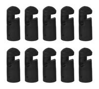 GRIRIW 10pcs Plastic Trampoline Pole End Covers Black, Sturdy and Weather-resistant Pole Sleeves for Outdoor Use, Professional Trampoline Spare Parts Preventing Aging and Ensuring Vibrant