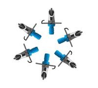 GRIRIW 10PCS Rabbit Waterer Set Double Spring Automatic Drinking Fountain Nozzle for Small Animals Ferrets Chinchilla Cage Compatible Blue Random Color