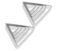 GRIRIW 10pcs Stainless Steel Triangle Cookie Mould Biscuit Cutters for DIY Baking Home Kitchen Use Silver