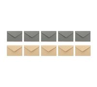 GRIRIW 10pcs Vintage Style Retro Writing Envelopes for Greeting Cards and Invitations Special Paper Letter Envelopes in Light Brown and Medium Gray Craft Stationery for Invitations and