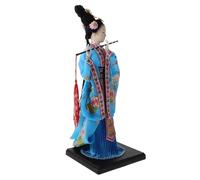 GRIRIW 12-Inch Chinese Silk Figurine, Handmade Miniature Opera Doll with Embroidered Costume for Asian Art Display and Traditional