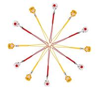 GRIRIW 12pcs Cute Cat Bell Pendants Adorable Keychain Decor for Bags Backpacks Random Colors for Cat Lovers and Christmas Bells Decoration Random Color