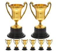 GRIRIW 12pcs Mini Plastic Trophy Cups for Bulk Small Award Prizes for Classroom Sports Tournaments Birthday Parties Kindergarten Contests Game Recognition and Teamwork Rewards
