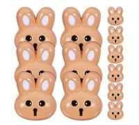GRIRIW 12pcs Resin Buttons for Crafts Brown Rabbit Shape Easy to Sew Decorative Buttons for Clothing
