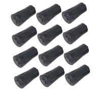 GRIRIW 12pcs Slip Trekking Pole Foot Protectors for Hiking Durable Rubber Crutch Foot Pads Compatible with Standard Trekking Poles for Slippery and Steep Terrain