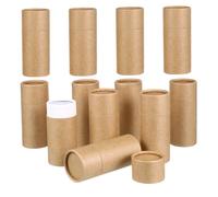 GRIRIW 12pcs Thickened Paper Tubes Packaging Boxes with Lid for Essential Oil Bottles Versatile Storage Jars for Incense Sticks and Small Items Minimalist Cylinder Containers