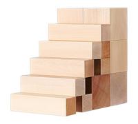 GRIRIW 13pcs Basswood Carving Blocks Set, Unfinished Rectangular Craft Wood Cubes for DIY Woodcrafts, Soft Whittling Wood Blocks Suitable for Artists and Hobbyists