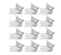 GRIRIW 14pcs Freezer Shelf Clamp Stainless Steel Replacement Brackets for Fridge and Freezer with Secure Shelf Support and Effortless Installation Suitable for Residential Settings