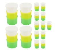 GRIRIW 15 Sets Stackable Medicine Dispenser Cups with Break-resistant Design for Family Members Plastic Pill Organizer with Covers for Daily Use