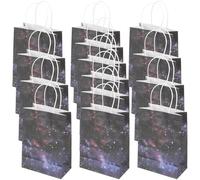 GRIRIW 16pcs Birthday Party Favor Bags Outer Space Bags Handheld Paper Not Easy to Deform Great Visual Experience Star Themed Parties Beautiful Look Unique Delicate Shape for Adults
